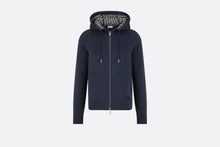 Load image into Gallery viewer, Hooded Sweatshirt • Navy Blue Cotton Knit and Cashmere
