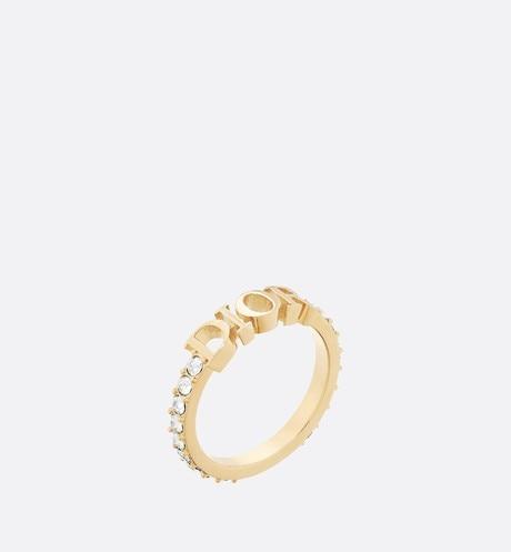 Dio(r)evolution Ring • Gold-Finish Metal and White Crystals