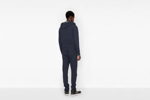 Hooded Sweatshirt • Navy Blue Cotton Knit and Cashmere