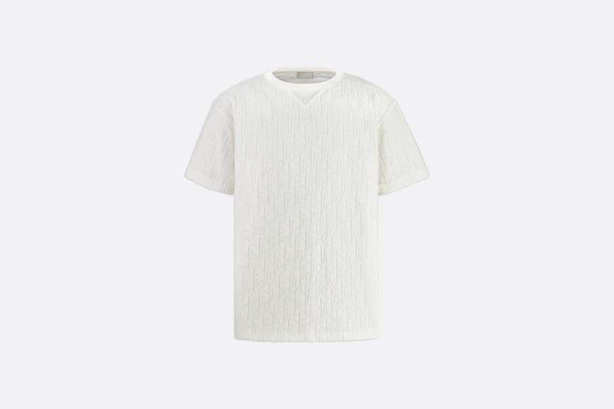 Oversized Dior Oblique T-Shirt • Off-White Terry Cotton Jacquard
