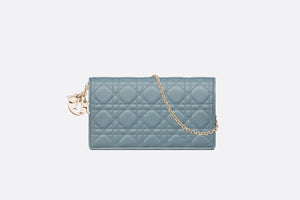 Lady Dior Pouch • Cloud Blue Cannage Lambskin