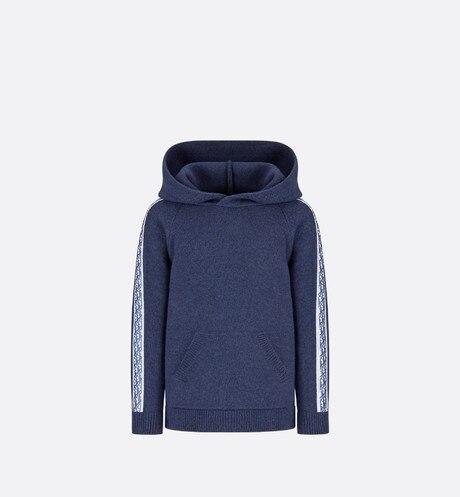 Hooded Sweatshirt • Navy Blue Wool, Silk and Cashmere Tricot Knit