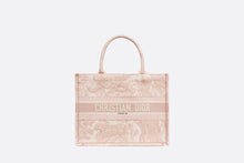 Load image into Gallery viewer, Small Dior Book Tote • Pink Toile de Jouy Embroidery
