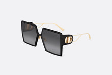 Load image into Gallery viewer, 30Montaigne SU • Oversized Black Square Sunglasses

