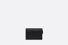 Load image into Gallery viewer, Saddle Flap Card Holder • Black Grained Calfskin
