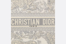 Load image into Gallery viewer, Large Dior Book Tote • Gray Toile de Jouy Embroidery (42 x 35 x 18.5 cm)
