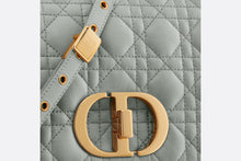 Load image into Gallery viewer, Large Dior Caro Bag • Gray Supple Cannage Calfskin
