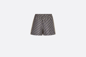 Shorts • Navy Blue and White Silk Twill with Dior Oblique Motif