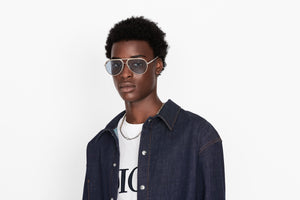 DiorEssential A2U • Blue Dior Oblique Variable-Tint Pilot Sunglasses
