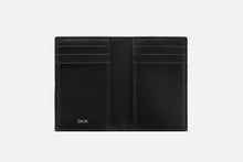 Load image into Gallery viewer, Bi-fold Card Holder • Black Dior Oblique Galaxy Leather
