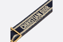Load image into Gallery viewer, Adjustable Shoulder Strap with Ring • Blue &#39;Christian Dior&#39; Embroidery
