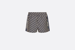 Shorts • Blue Technical Taffeta Jacquard with Dior Oblique Motif