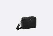 Load image into Gallery viewer, Pouch with Shoulder Strap • Black Grained Calfskin with &#39;CD Icon&#39; Signature
