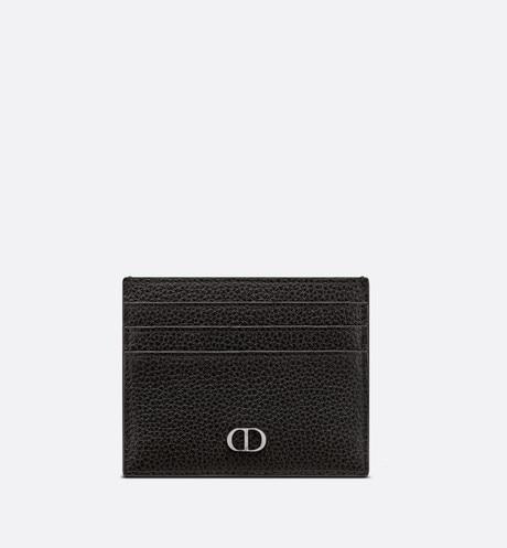Card Holder • Black Grained Calfskin with 'CD Icon' Signature