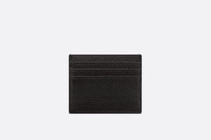 Card Holder • Black Grained Calfskin with 'CD Icon' Signature