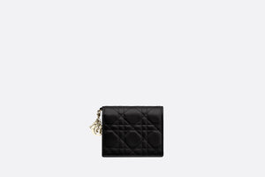 Mini Lady Dior Wallet • Black Cannage Lambskin