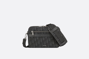Safari Messenger Bag • Black Dior Oblique Jacquard