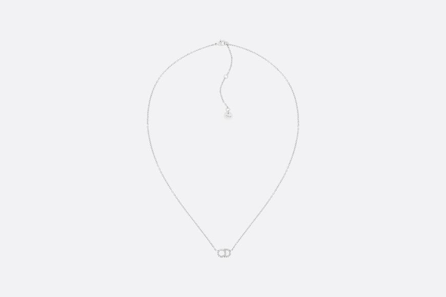 Clair D Lune Necklace • Palladium-Finish Metal and White Crystals