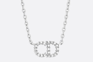 Clair D Lune Necklace • Palladium-Finish Metal and White Crystals