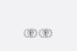 Clair D Lune Earrings • Palladium-Finish Metal and White Crystals