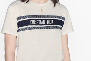 Dioriviera T-Shirt • White and Navy Blue Cotton Jersey