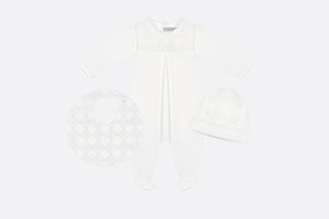 Cannage Newborn Gift Set • White Interlock and Cotton Voile