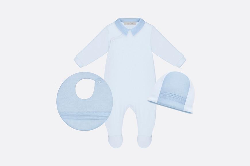 Nanouchka Newborn Gift Set • Sky Blue Interlock and Cotton Voile