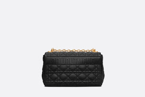 Medium Dior Caro Bag • Black Supple Cannage Calfskin