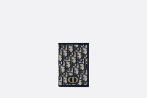 30 Montaigne Passport Holder • Blue Dior Oblique Jacquard