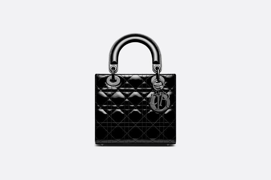 Small Lady Dior Bag • Black Ultraglossy Patent Cannage Calfskin