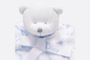 Toile de Jouy Newborn Gift Set • Sky Blue and White Muslin, Interlock and Cotton Velvet