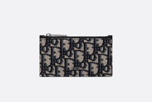 Load image into Gallery viewer, Zipped Card Holder • Beige and Black Dior Oblique Jacquard
