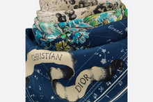 Load image into Gallery viewer, Dior Zodiac Square Scarf • Navy Blue Silk Twill
