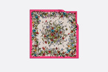 Load image into Gallery viewer, D-Millefiori Square Scarf • Fuchsia Silk Twill

