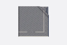 Load image into Gallery viewer, Dior Oblique Denim Shawl • Denim Blue Wool, Silk and Cashmere
