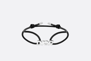 'DIOR' Bracelet • Black Calfskin and Silver