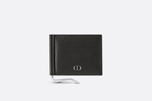Load image into Gallery viewer, Wallet with Bill Clip • Black Grained Calfskin with &#39;CD Icon&#39; Signature
