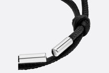 Load image into Gallery viewer, &#39;DIOR&#39; Bracelet • Black Calfskin and Silver
