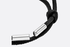 'DIOR' Bracelet • Black Calfskin and Silver
