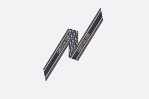 Dior Oblique Mitzah Scarf • Navy Blue Silk Twill