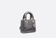 Load image into Gallery viewer, Mini Lady Dior Bag • Gray Strass Cannage Satin
