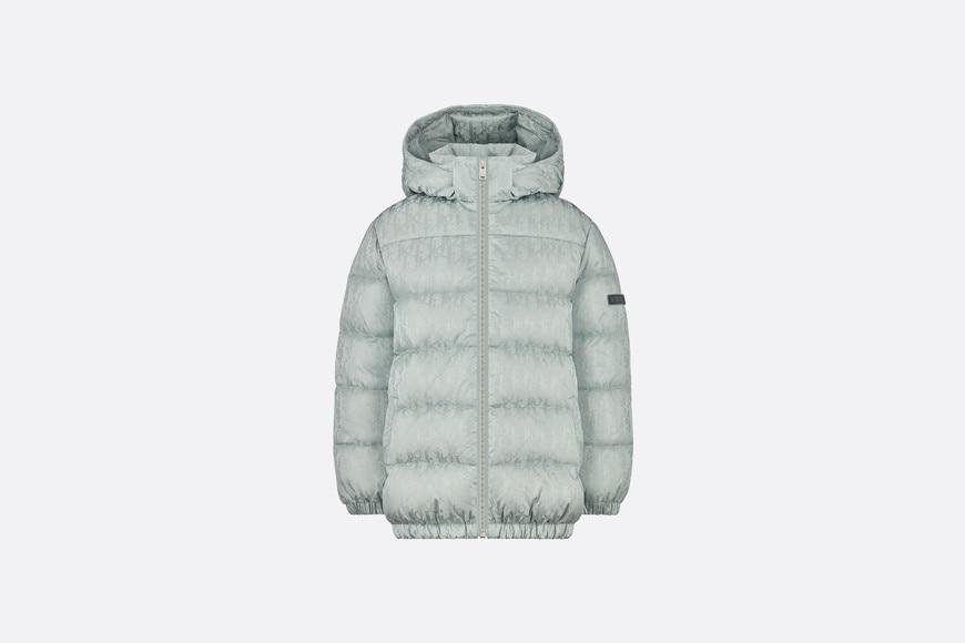 Dior Oblique Hooded Down Jacket • Silver-Tone Technical Jacquard