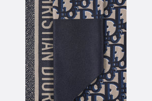 Dior Oblique Mitzah Scarf • Navy Blue Silk Twill