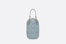 Load image into Gallery viewer, Lady Dior Phone Holder • Cloud Blue Cannage Lambskin
