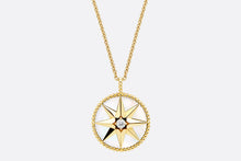 Load image into Gallery viewer, Large Rose Des Vents Medallion • Yellow Gold, Diamond and Mother-of-pearl
