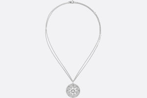 Large Rose Des Vents Pavé Medallion • 18K White Gold and Diamonds