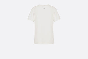 'J'ADIOR 8' T-Shirt • White Cotton Jersey and Linen