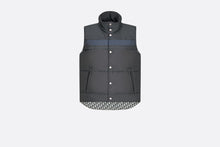 Load image into Gallery viewer, Reversible Sleeveless Down Jacket • Blue and Ecru Dior Oblique Quilted Technical Taffeta
