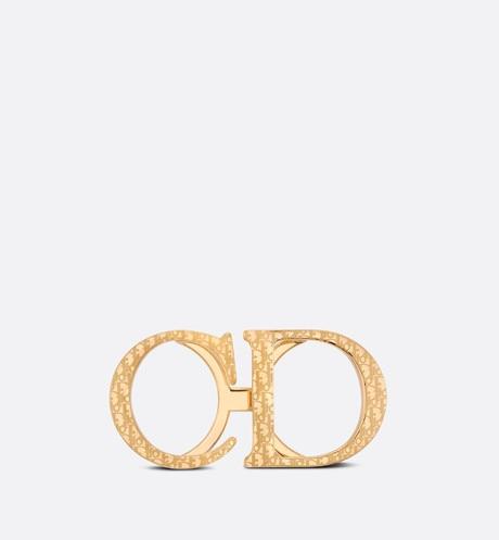 'CD' Belt Buckle • Dior Oblique Gold-Finish Brass, 35 MM