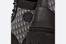 Load image into Gallery viewer, Dior Explorer Ankle Boot • Black Smooth Calfskin and Beige and Black Dior Oblique Jacquard
